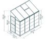 Serre de jardin en aluminium et polycarbonate adossée Lean To - PAA-0169