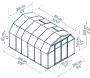 Serre de jardin en aluminium vert et polycarbonate Hobby Gardener - PAA-0141