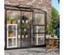 Serre de jardin en polycarbonate 4 mm et aluminium noir Ida - VITAVIA