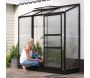 Serre de jardin en polycarbonate 4 mm et aluminium noir Ida - 469