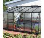 Serre de jardin en polycarbonate 4 mm et aluminium noir Ida - VITAVIA