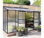 Serre de jardin en polycarbonate 4 mm et aluminium noir Ida - 1219