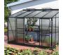 Serre de jardin en polycarbonate 6 mm et aluminium noir Ida - VITAVIA