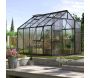 Serre de jardin en polycarbonate 6 mm et aluminium noir Jupiter - VITAVIA