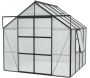 Serre de jardin en polycarbonate 6 mm et aluminium noir Jupiter