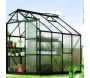 Serre de jardin en polycarbonate 6 mm et aluminium noir Jupiter - VITAVIA