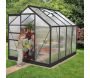 Serre de jardin en polycarbonate 4 mm et aluminium noir Venus - VIT-0134