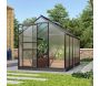 Serre de jardin en polycarbonate 4 mm et aluminium noir Venus - VITAVIA