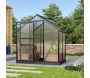 Serre de jardin en polycarbonate 6 mm et aluminium noir Venus - VITAVIA