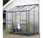 Serre de jardin en polycarbonate 4 mm et aluminium vert emeraude Ida - VITAVIA