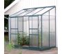 Serre de jardin en polycarbonate 4 mm et aluminium vert emeraude Ida - 819