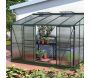 Serre de jardin en polycarbonate 4 mm et aluminium vert emeraude Ida - VITAVIA