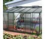 Serre de jardin en polycarbonate 4 mm et aluminium vert emeraude Ida - VITAVIA