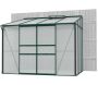 Serre de jardin en polycarbonate 4 mm et aluminium vert emeraude Ida