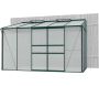 Serre de jardin en polycarbonate 4 mm et aluminium vert emeraude Ida