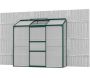 Serre de jardin en polycarbonate 4 mm et aluminium vert emeraude Ida