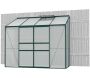 Serre de jardin en polycarbonate 4 mm et aluminium vert emeraude Ida