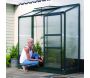 Serre de jardin en polycarbonate 4 mm et aluminium vert emeraude Ida - VITAVIA