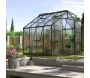 Serre de jardin en polycarbonate 6 mm et aluminium vert emeraude Jupiter - VITAVIA