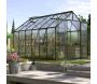 Serre de jardin en polycarbonate 4 mm et aluminium vert emeraude Jupiter - VITAVIA