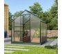 Serre de jardin en polycarbonate 4 mm et aluminium vert émeraude Venus - VIT-0117