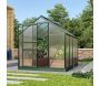 Serre de jardin en polycarbonate 4 mm et aluminium vert émeraude Venus - VITAVIA