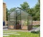 Serre de jardin en polycarbonate 6 mm et aluminium vert émeraude Venus - VITAVIA