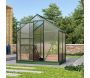 Serre de jardin en polycarbonate 6 mm et aluminium vert émeraude Venus - VITAVIA