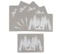 Sets de table rectangulaires en vinyle gris Cerf (lot de 6)