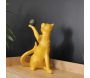 Statuette en céramique chat avec balle Shadow - DRI-0112