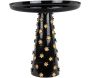 Table d'appoint en métal Golden Flowers