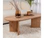 Table de basse ovale en aggloméré Sable - 94,90