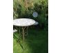 Table et chaises jardin fer forgé céramique 2 personnes - ESS-0996