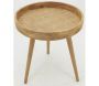 Table en bois naturel et rotin - 44,90