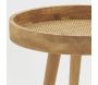 Table en bois naturel et rotin - AUBRY GASPARD