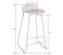 Tabouret de bar en acier et plastique Wave (Lot de 2) - VEN-0512