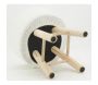 Tabouret en bouclette pied bois - 34,90