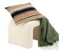 Banc blanc tissu bouclettes - AUB-6919