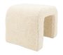 Banc blanc tissu bouclettes