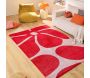 Tapis intérieur à poils longs Swing 385 rouge - 