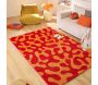 Tapis intérieur à poils longs Swing 384 rouge - 