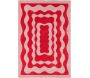 Tapis intérieur à poils longs Swing 382 rouge