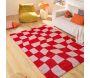 Tapis intérieur à poils longs Swing 383 rouge - 