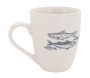 Vaisselle en porcelaine blanche Banc de Poissons - AUB-6814