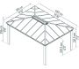 Tonnelle de jardin en aluminium et polycarbonate Dallas - PAA-0462