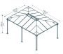 Tonnelle de jardin en aluminium et polycarbonate Martinique - PAA-0442