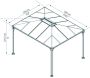 Tonnelle de jardin en aluminium et polycarbonate Martinique - PAA-0440