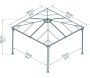 Tonnelle de jardin en aluminium et polycarbonate Palermo - PAA-0436