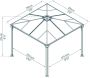 Tonnelle de jardin en aluminium et polycarbonate Palermo - PAA-0435