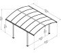 Tonnelle de jardin en aluminium et polycarbonate Tucson - PAA-0459